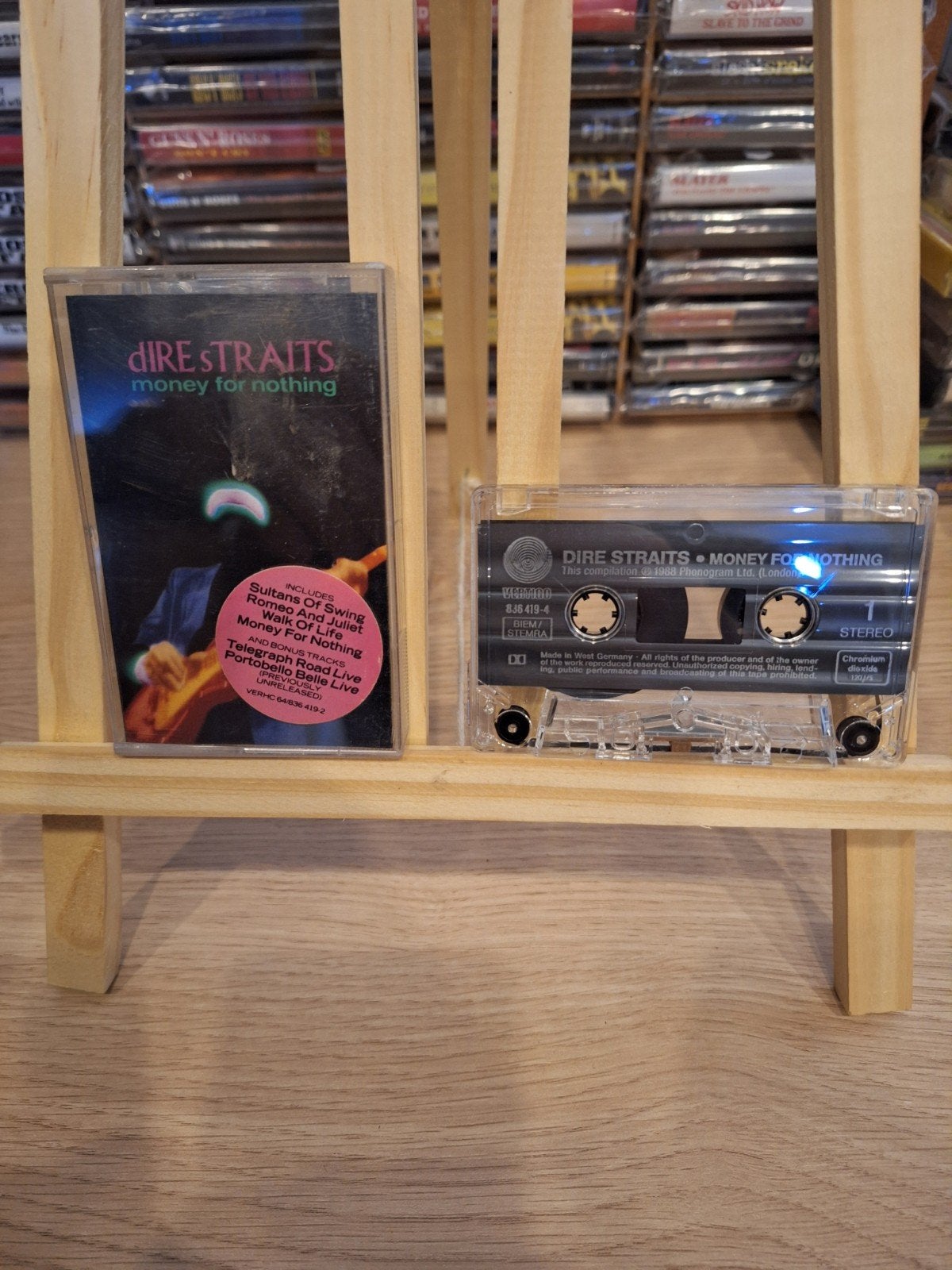 Dire Straits - Money for Nothing Cassette Tape, Cd's en Dvd's, Gebruikt, 1 bandje, Ophalen of Verzenden, Voorbespeeld