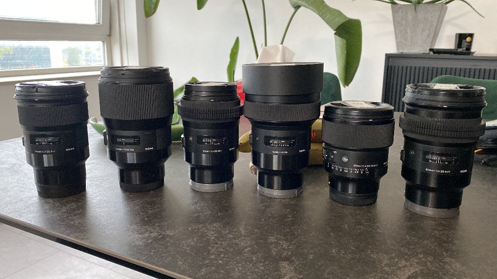 Sigma Art Sony E Mount set 14, 24, 35, 50, 85, 135, Ophalen of Verzenden, Zo goed als nieuw, Overige typen