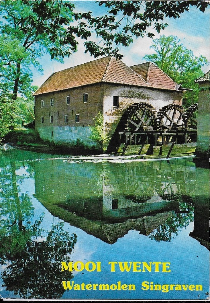Denekamp Watermolen Singraven Gelopen Ansichtkaart ( A605 ), Verzamelen, Ansichtkaarten | Nederland, Ophalen of Verzenden, 1980 tot heden
