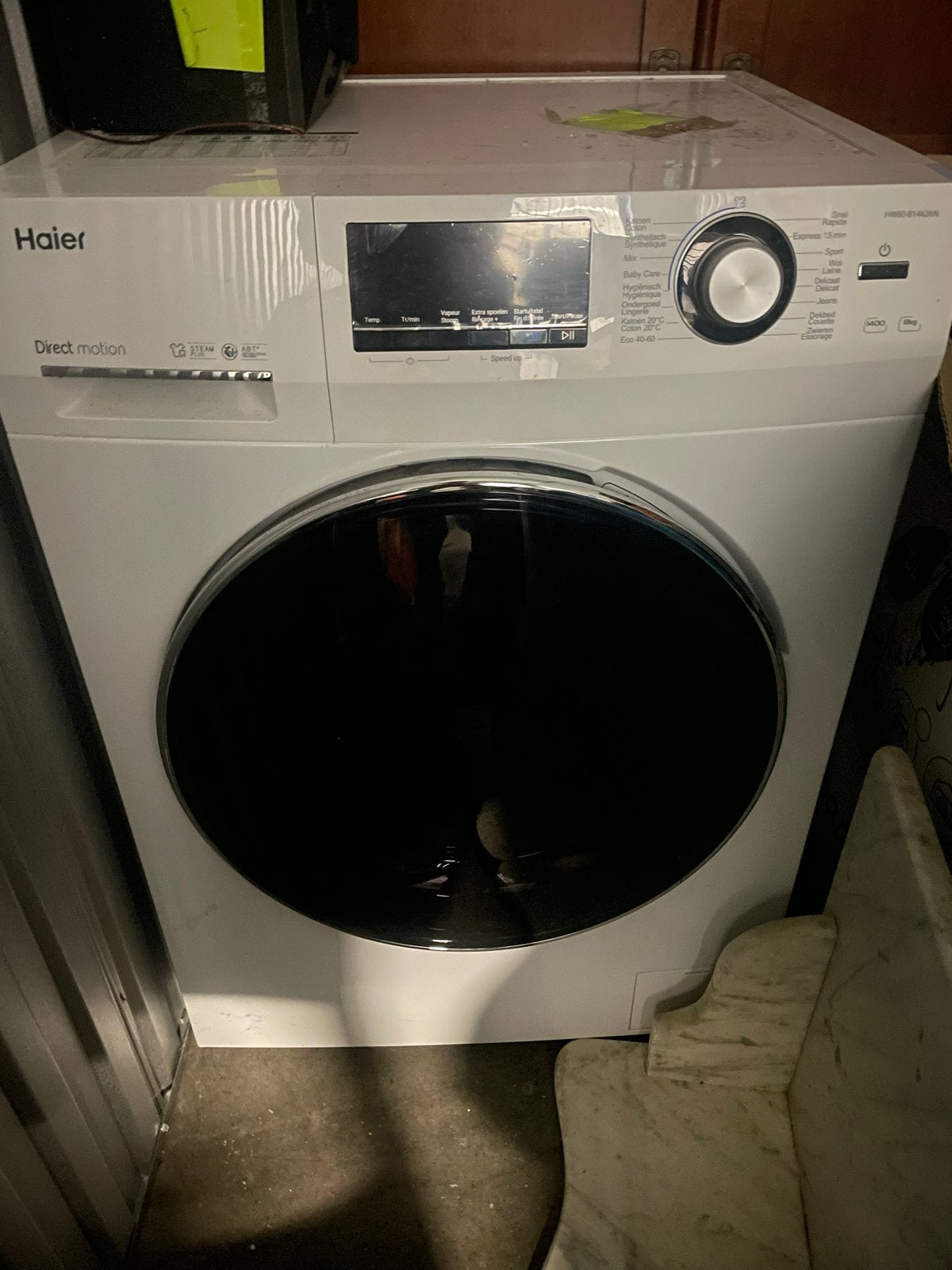 Haier Direct Motion Wasmachine - Zo goed als nieuw, Ophalen, Zo goed als nieuw, 85 tot 90 cm, 1200 tot 1600 toeren