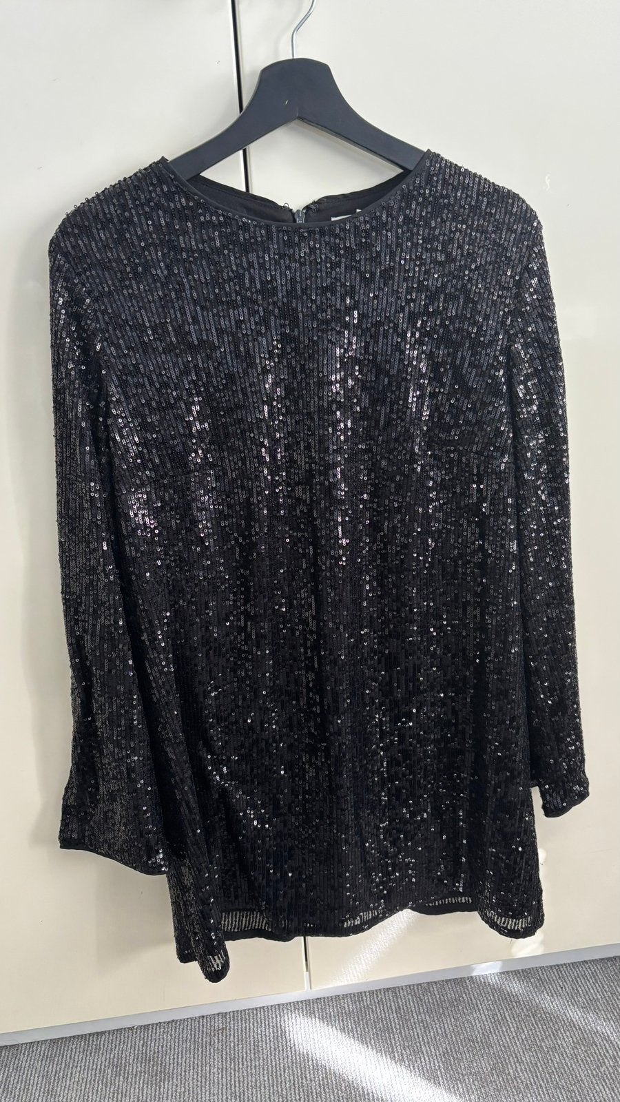 H&M glitter jurkje maat M, Maat 38/40 (M), Zwart, Ophalen of Verzenden, Zo goed als nieuw