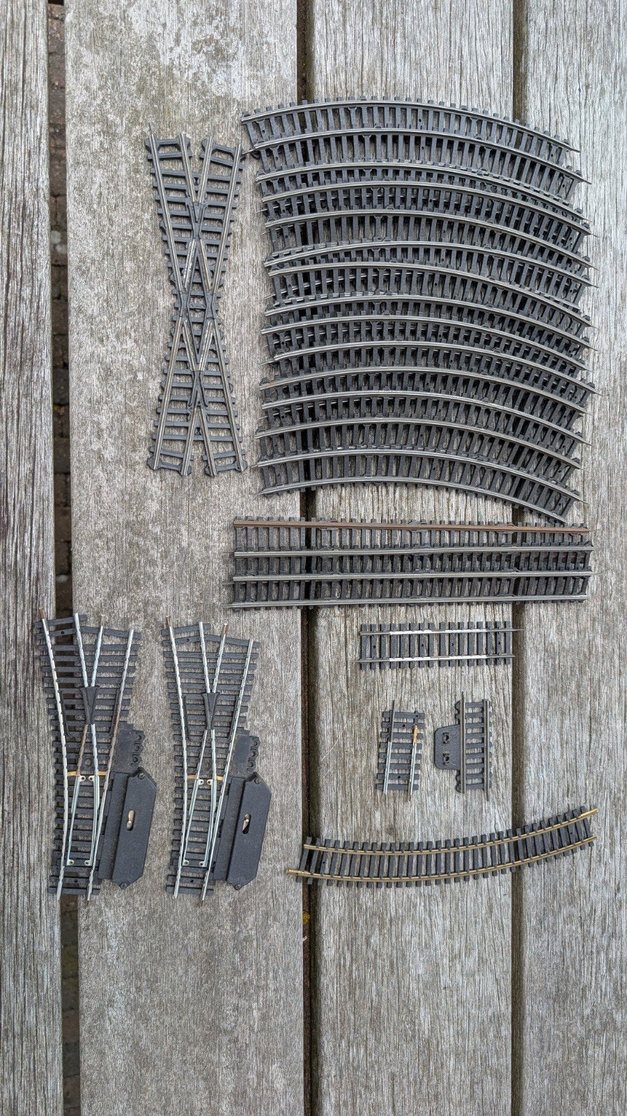 Lima Rails Set: Bochten, Rechte Stukken, Wissels & Kruising, Ophalen of Verzenden
