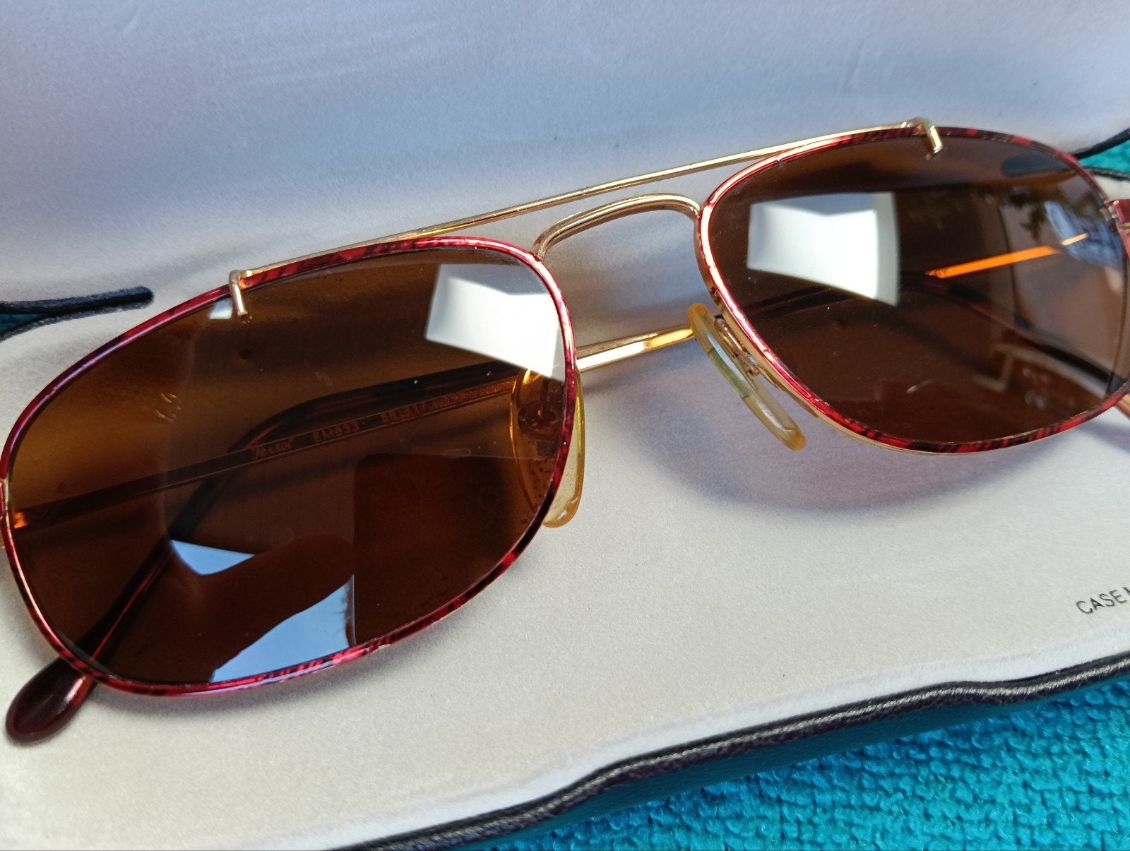 Zeldzame Vintage Persol EM633 Unisex Zonnebril | Krasvrij!, Ophalen of Verzenden, Zo goed als nieuw, Bruin, Overige merken