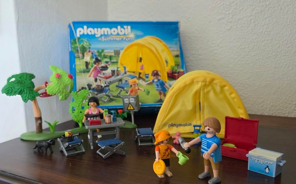 Playmobil Summer Fun Kampeerset met Tent en Figuren, Kinderen en Baby's, Speelgoed | Playmobil, Zo goed als nieuw, Complete set