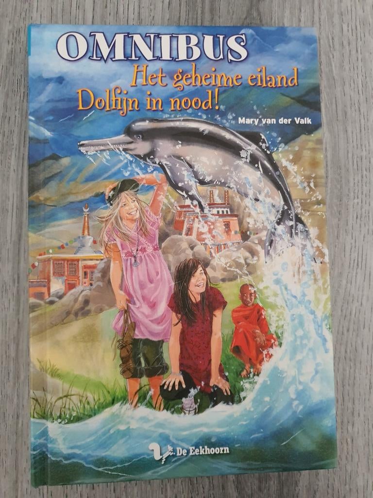 Omnibus: Het geheime eiland & Dolfijn in nood! Mary van de, Ophalen of Verzenden, Zo goed als nieuw, Mary van der Valk, Fictie
