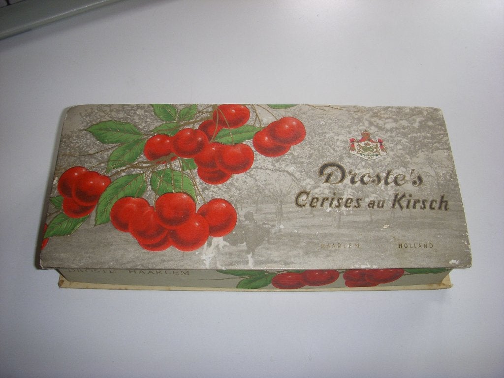 Oude verpakking Droste's Cerise eu Kirsch kersenbonbons, Verzamelen, Merken en Reclamevoorwerpen, Gebruikt, Verpakking, Ophalen of Verzenden