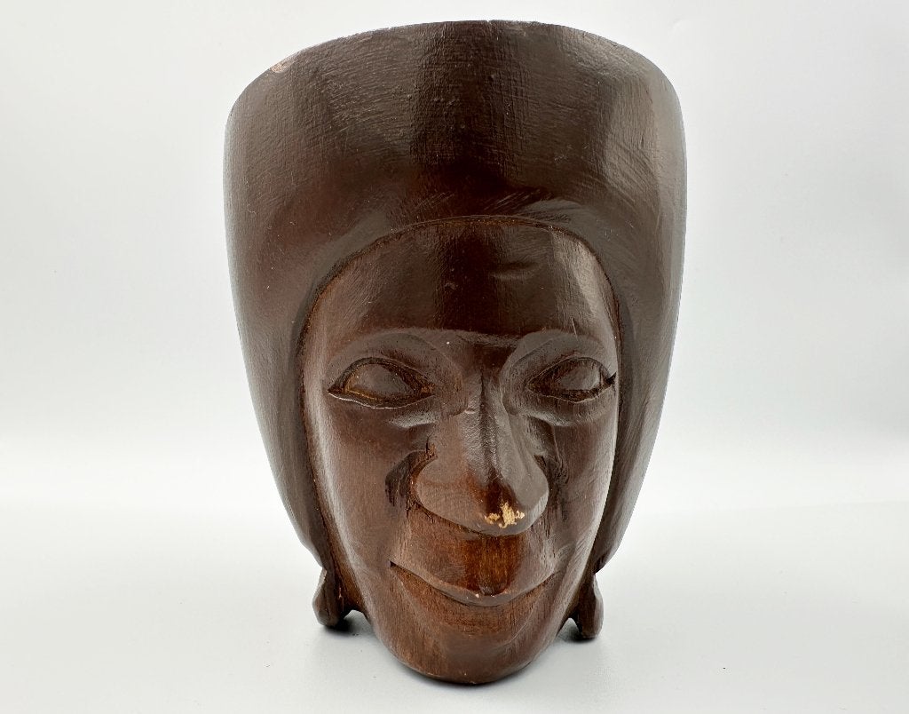 Afrikaanse Houten Mok, Antiek en Kunst, Kunst | Beelden en Houtsnijwerken, Houtsnijwerk, Minder dan 20 cm, Ophalen of Verzenden