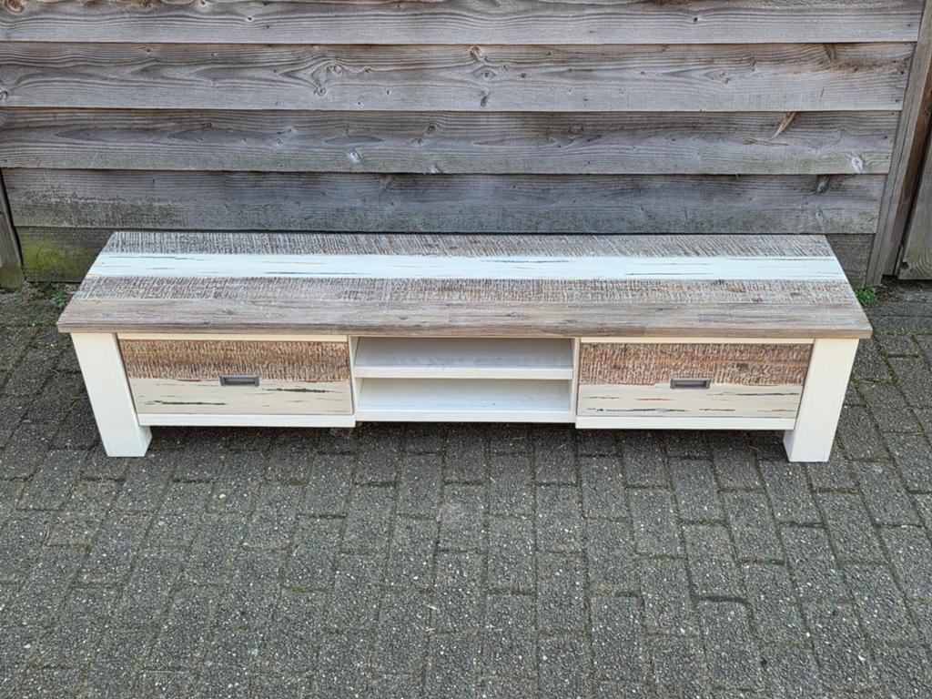 Henders en Hazel TV-meubel met landelijke uitstraling, Ophalen, Gebruikt, 100 tot 150 cm, Landelijke, Rustieke
