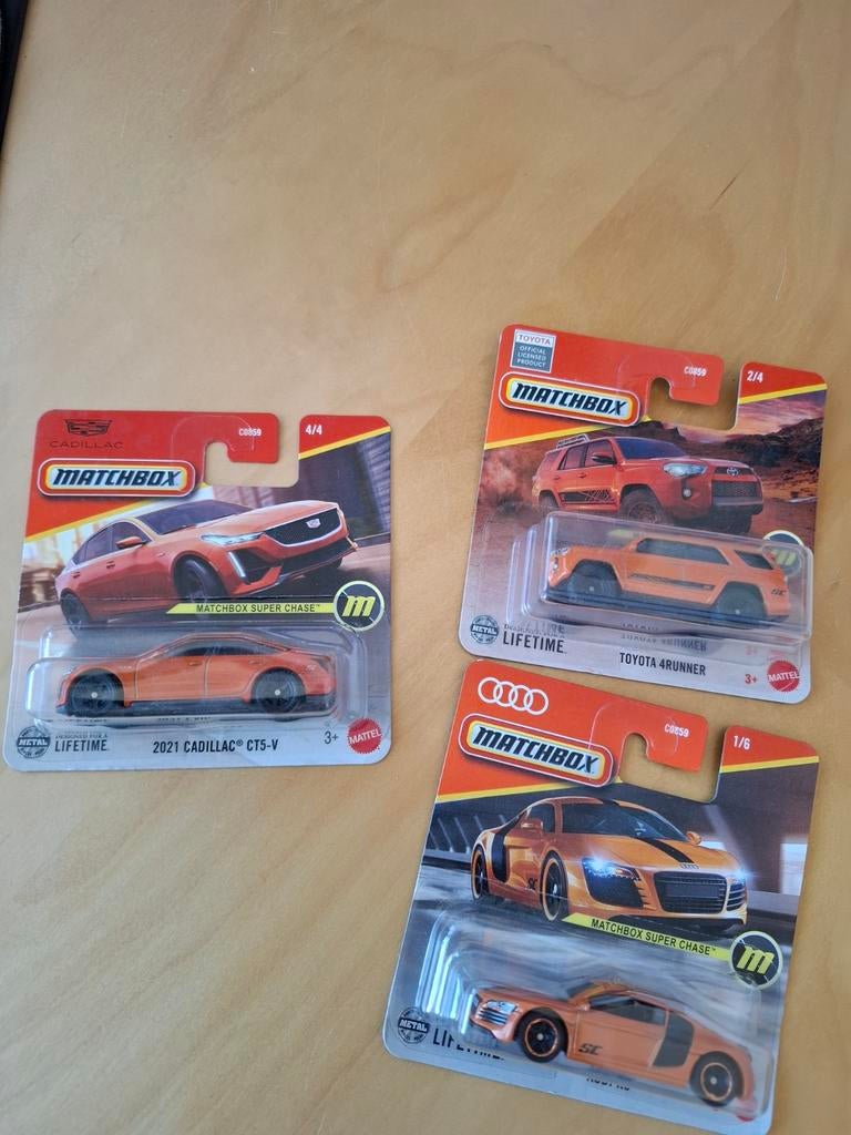 Matchbox Super Chase Set - Cadillac, Toyota, Audi (3 stuks), Ophalen of Verzenden, Nieuw, Auto