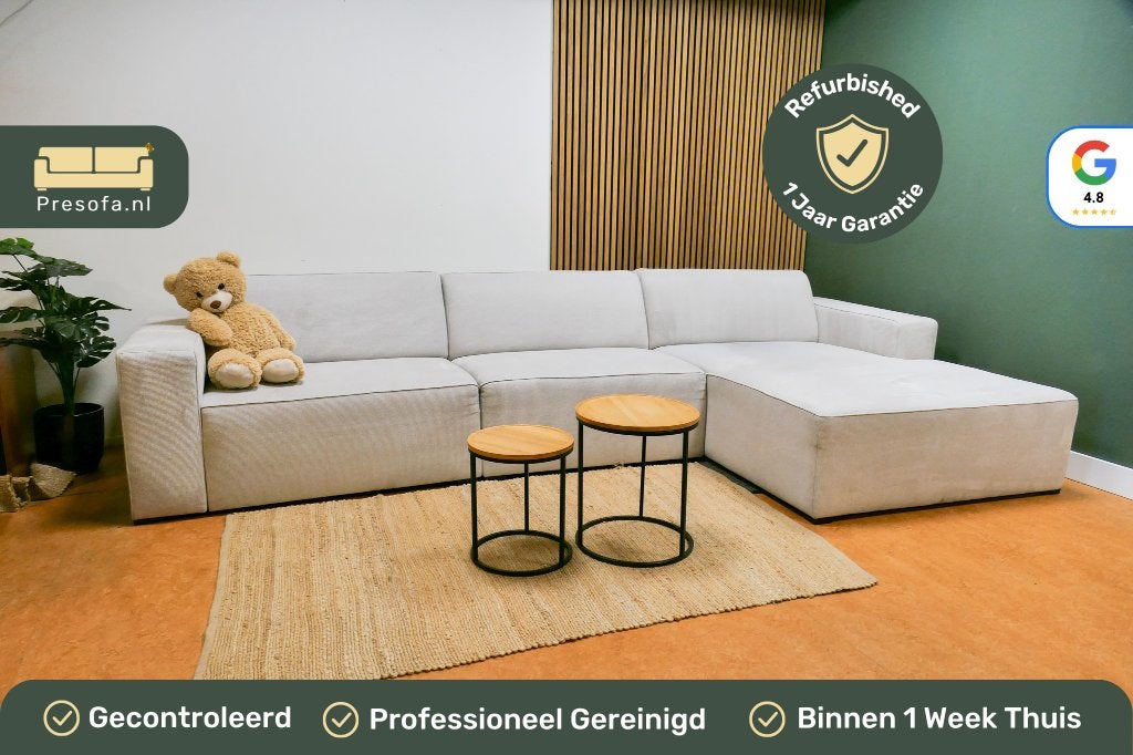 Beige Chaise Longue [Refurbished], Huis en Inrichting, -, -, Hoekbank, 300 cm of meer