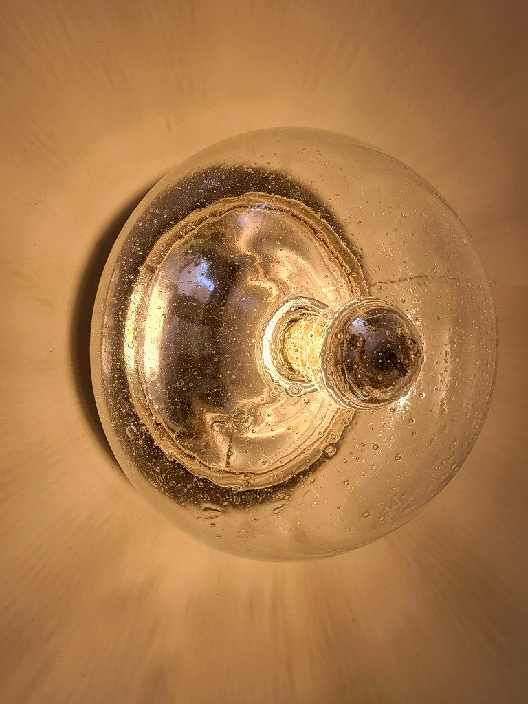 Set van 2 RZB Leuchten wand of plafondlampen in bubble glas, Ophalen, Gebruikt, E27 (groot), Glas