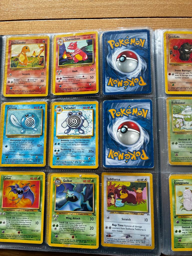 Pokémon Kaarten Collectie 1999 Base Set, Ophalen of Verzenden, Zo goed als nieuw, Meerdere kaarten