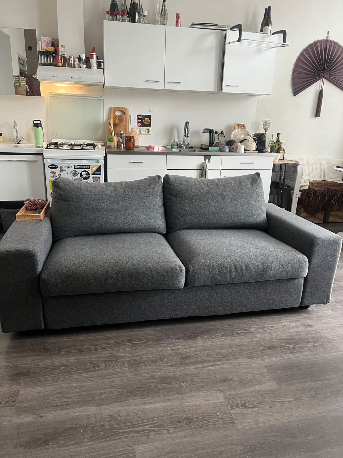 IKEA VIMLE 2-zitsbank / slaapbank - Zo goed als nieuw, Tweepersoons, 75 tot 100 cm, Ophalen of Verzenden, Zo goed als nieuw