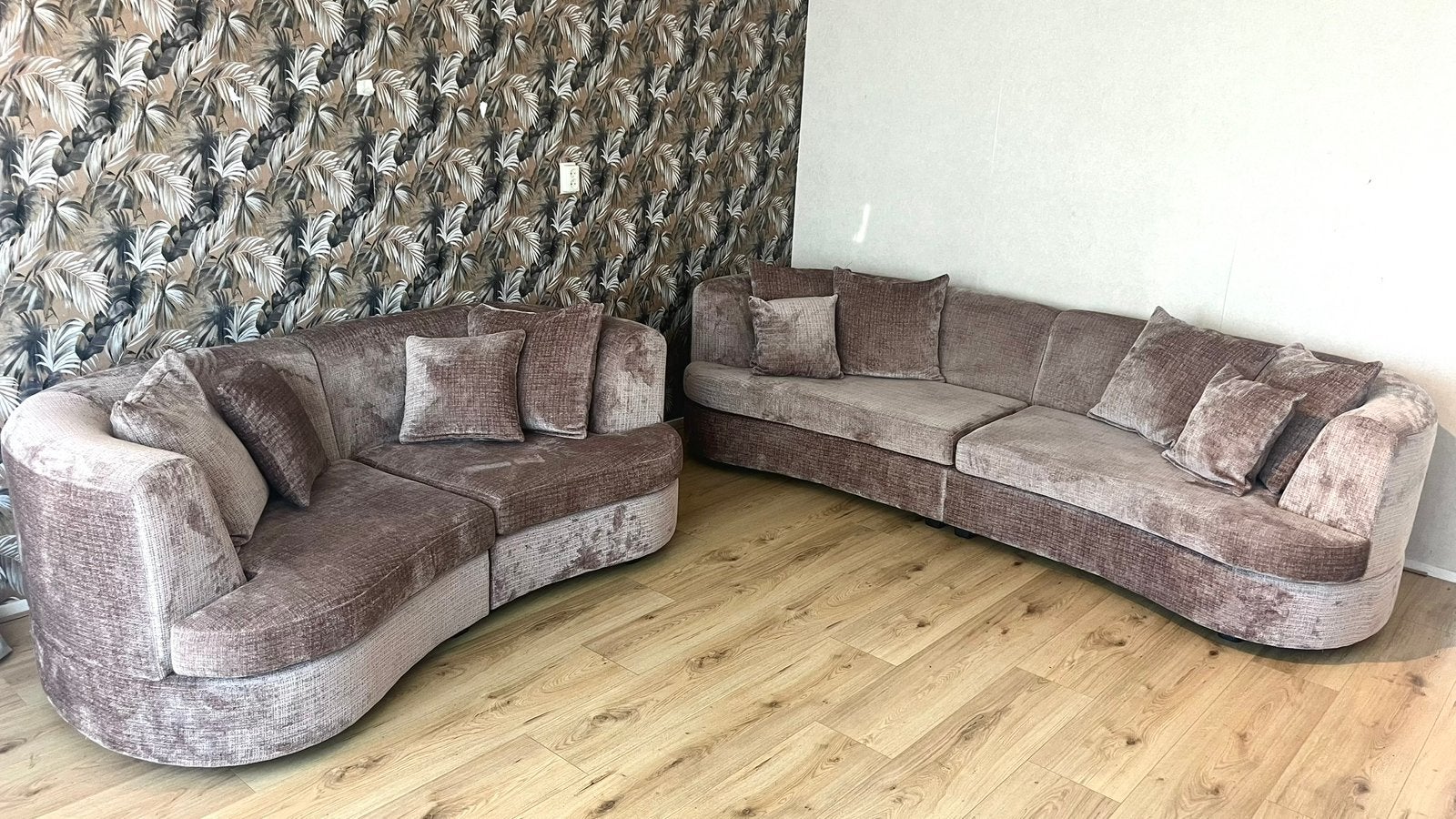 Prachtig luxe design bankstel (2-delig), Ophalen, Zo goed als nieuw, Stof