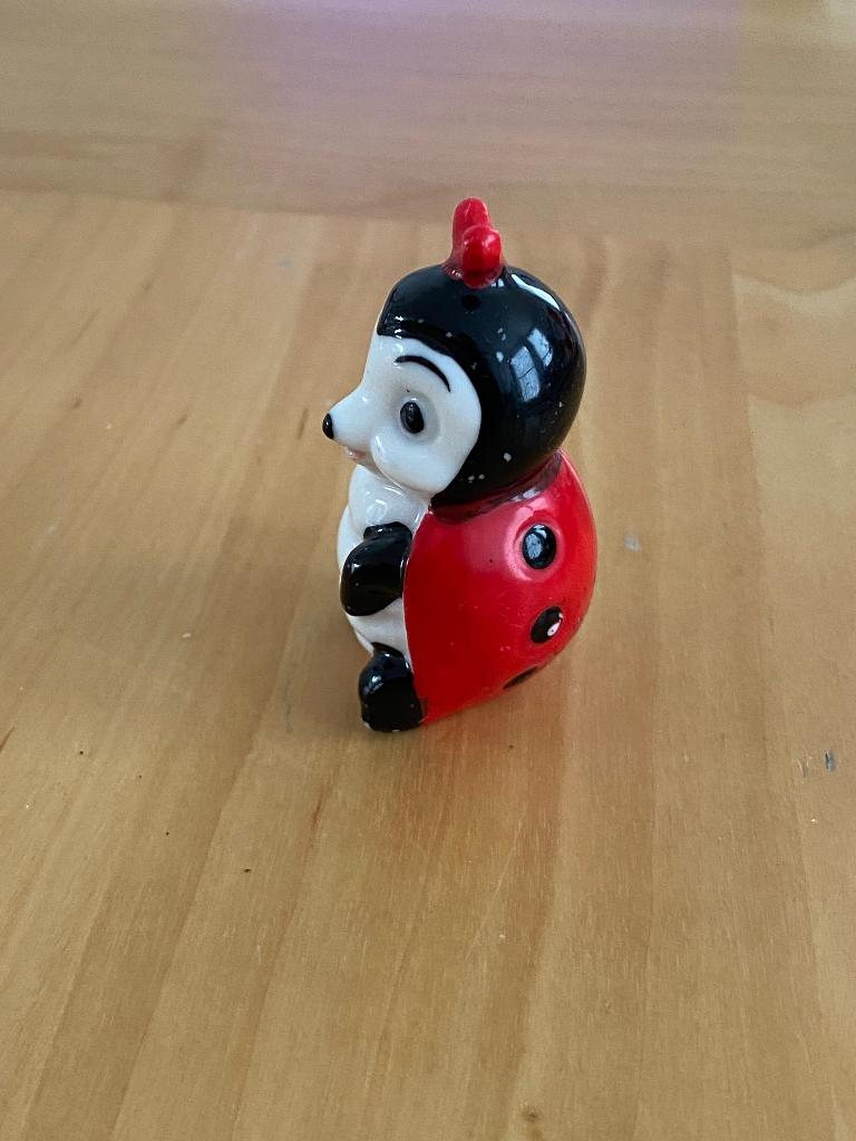 Brocante vintage beeldje Lieveheersbeestje, Antiek en Kunst, Curiosa en Brocante, Ophalen of Verzenden