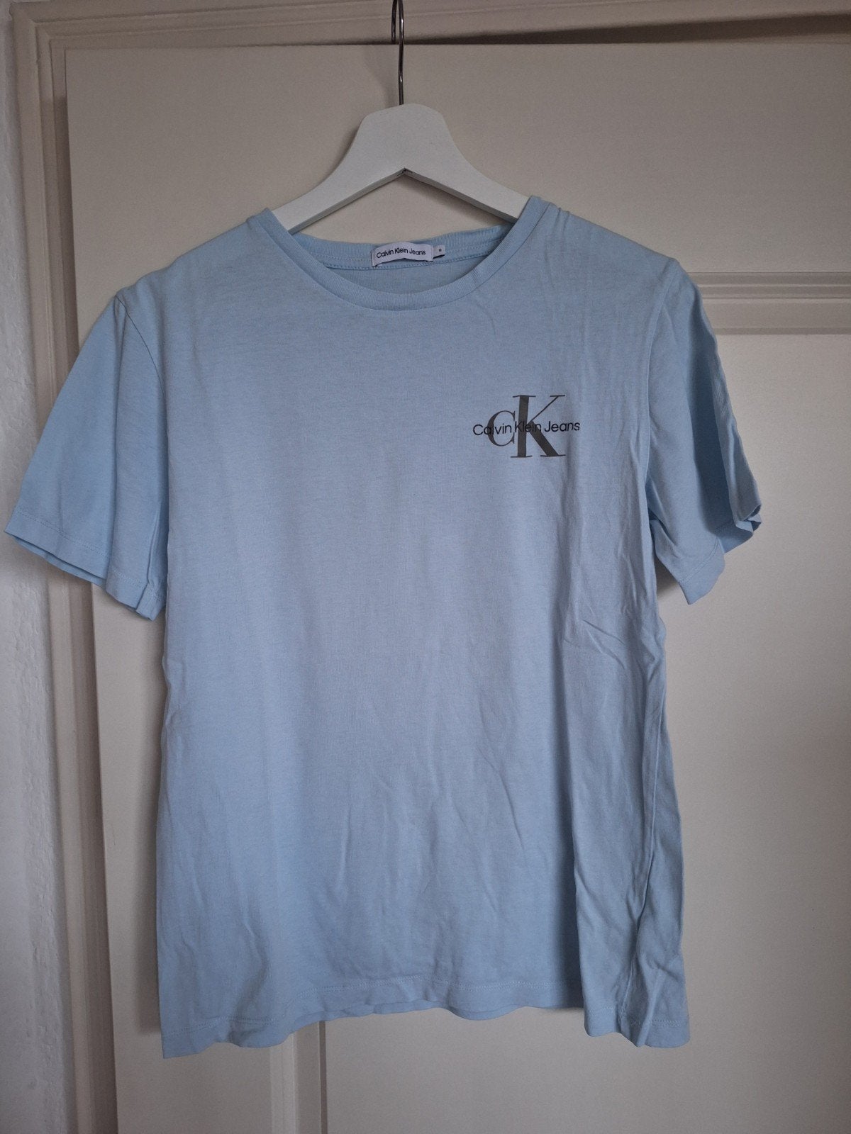 Calvin Klein Jeans T-shirt Lichtblauw Maat 176 (16), Gebruikt, Calvin Klein Jeans, Jongen of Meisje, Ophalen of Verzenden