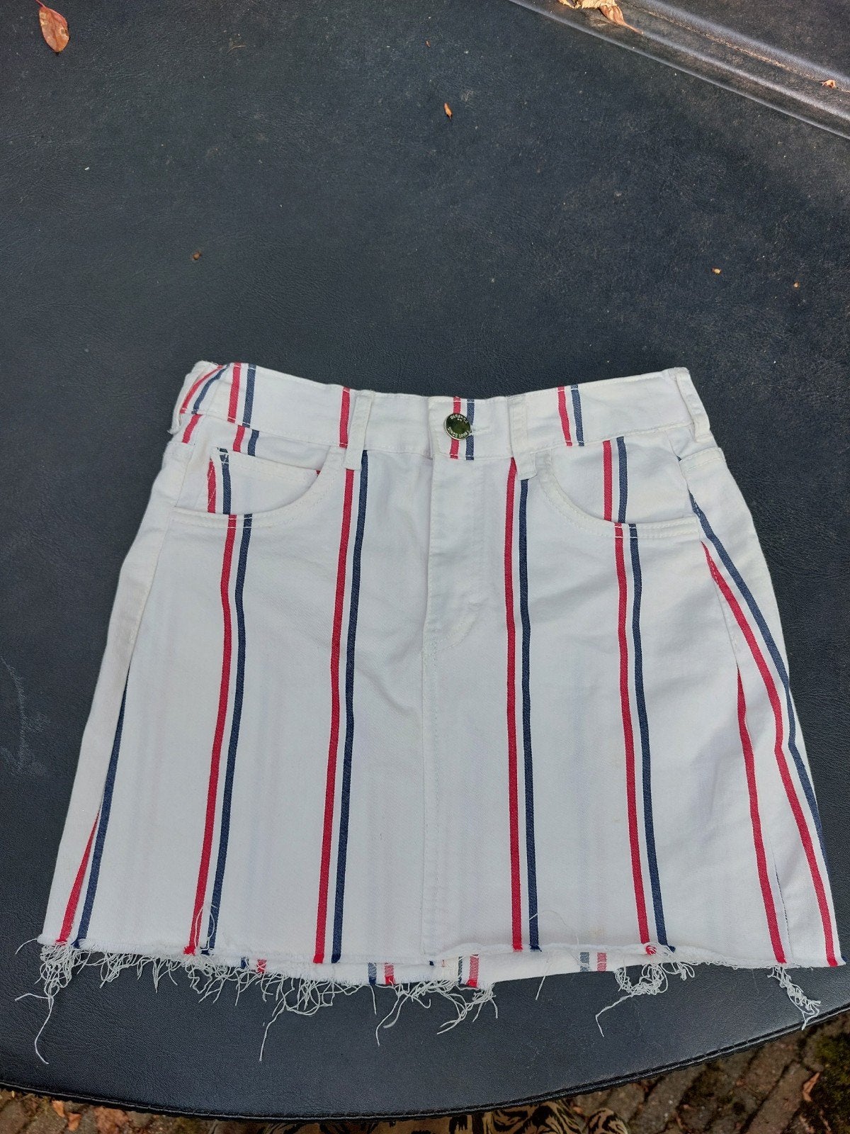 Bershka gestreepte mini-rok, Meerkleurig, Zo goed als nieuw, Maat 36 (S), Boven de knie