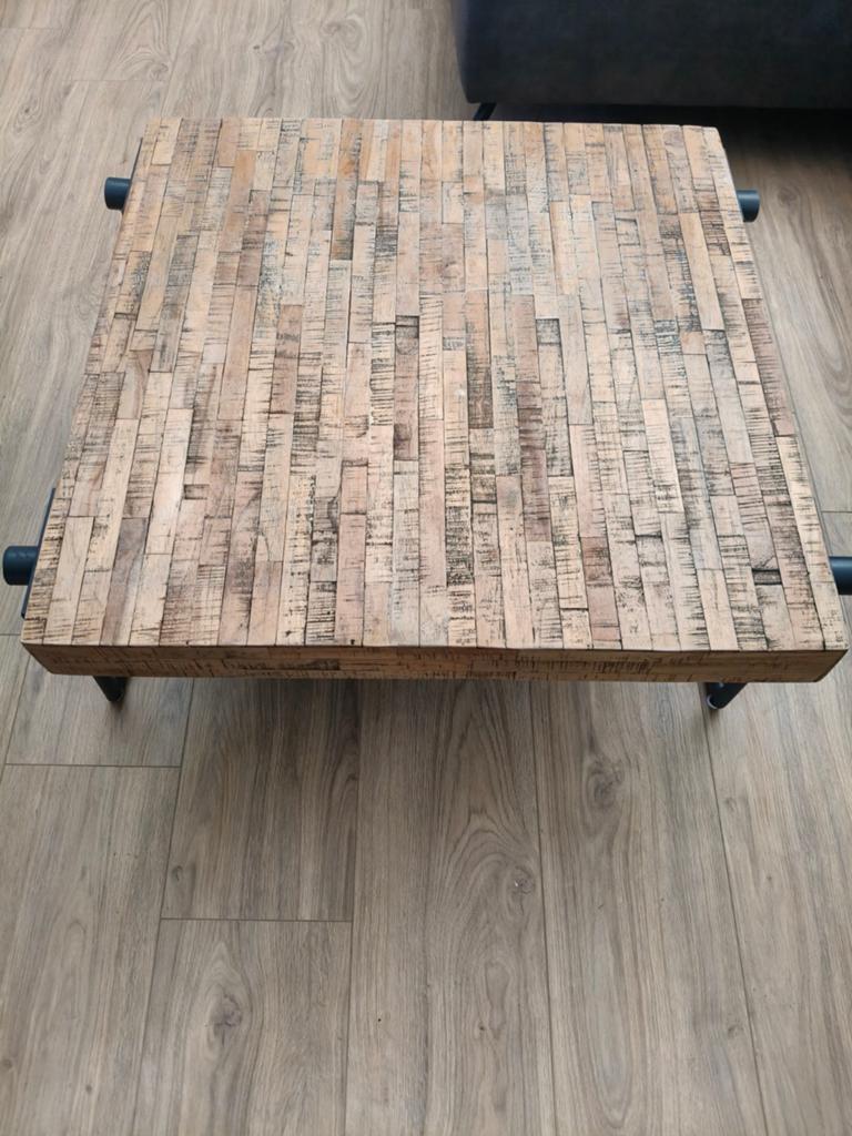 Salon tafel 70x70 - robuust en stijlvol, Gebruikt, 50 tot 100 cm, Vierkant, 50 tot 100 cm
