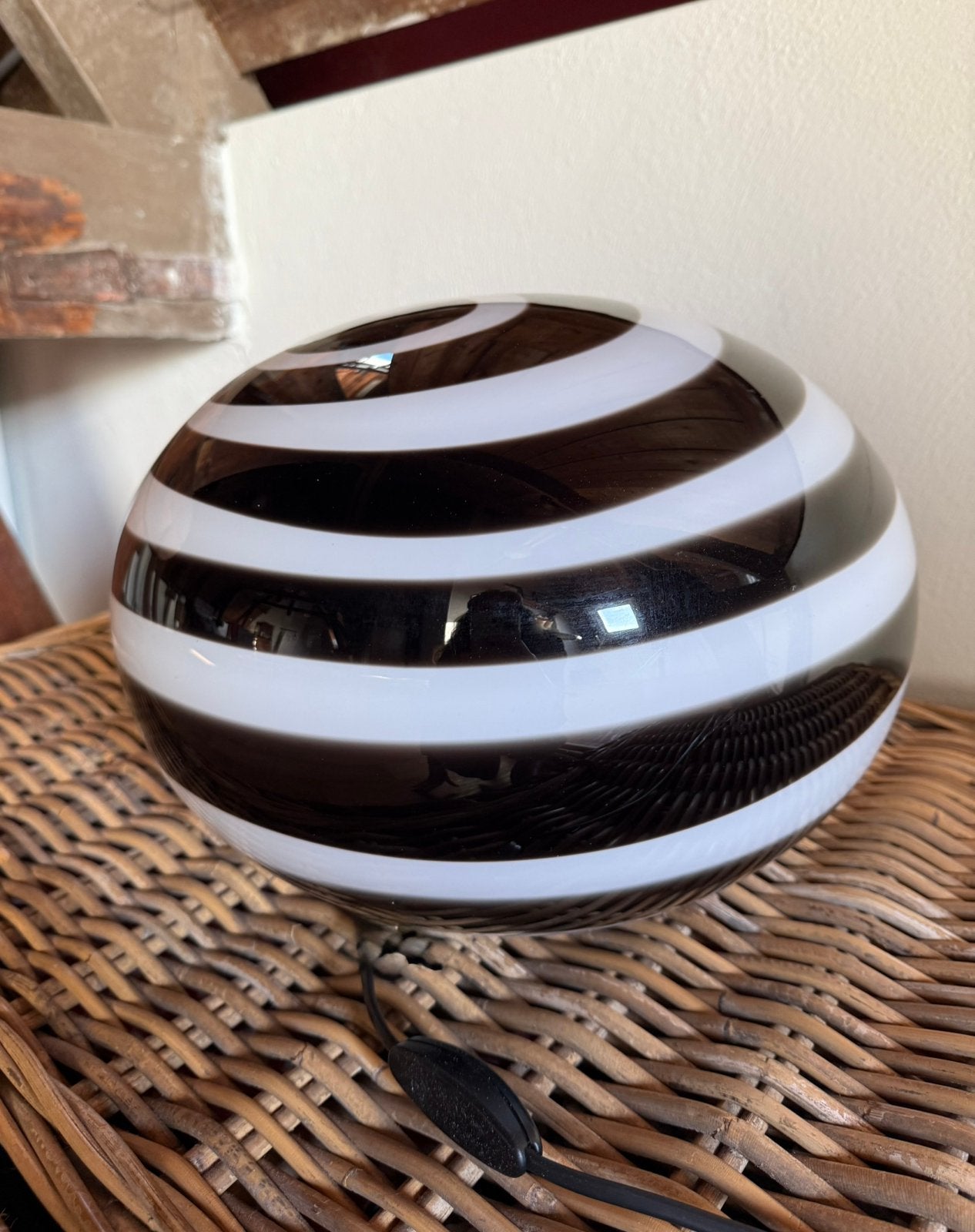 Vintage Ilu di Vetro swirl/zebra lamp, Ophalen