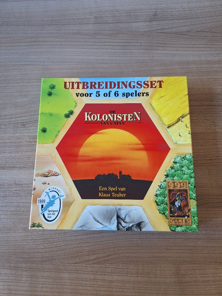 Kolonisten van Catan Uitbreiding 5/6 Spelers Hout, Drie of vier spelers, Ophalen of Verzenden, Zo goed als nieuw, 999 Games