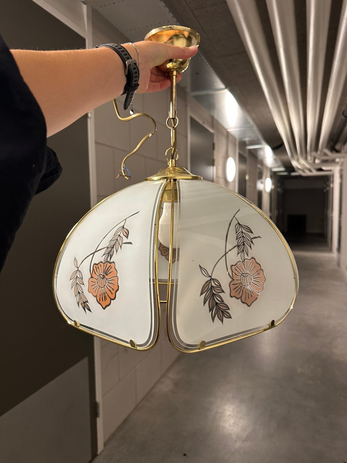 Antieke, vintage hanglamp, Antiek en Kunst, Ophalen