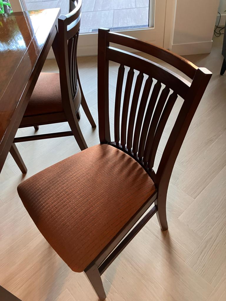 Kersenhouten Eetkamertafel met 4 Stoelen & Salontafel, Huis en Inrichting, Tafels | Eettafels, Gebruikt, 100 tot 150 cm, Kersenhout