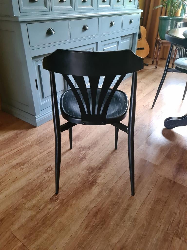 zwarte café stoelen, Ophalen of Verzenden, 4 tot 6 stoelen