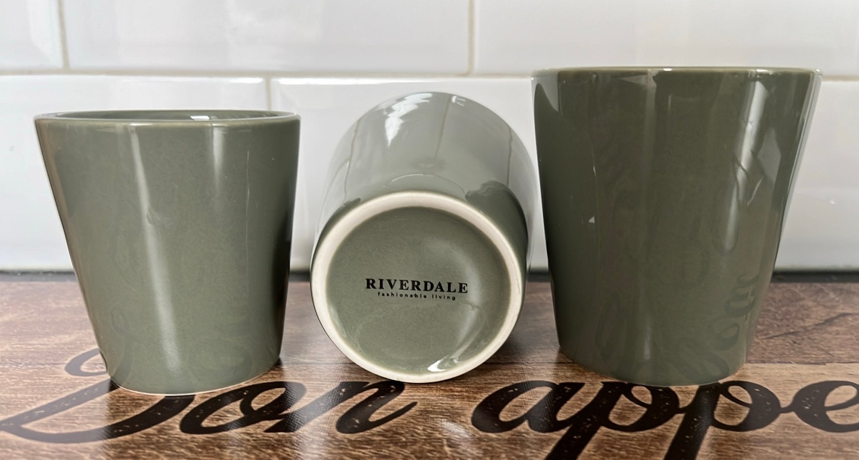 3 Riverdale bekers groen, Ophalen, Overige merken, Nieuw, Mok