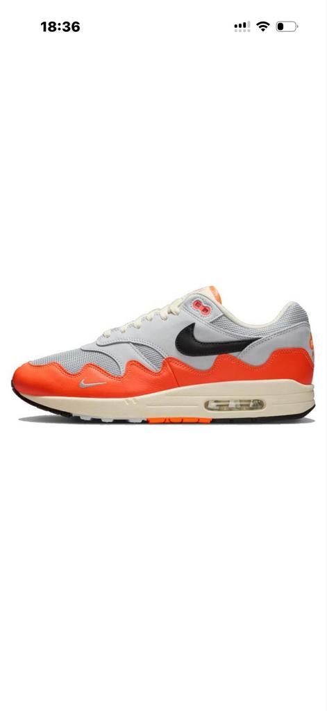 Nike Patta Air Max 1 Waves Hyper Crimson Maat 43, Ophalen of Verzenden, Nieuw, Overige kleuren, Sneakers of Gympen