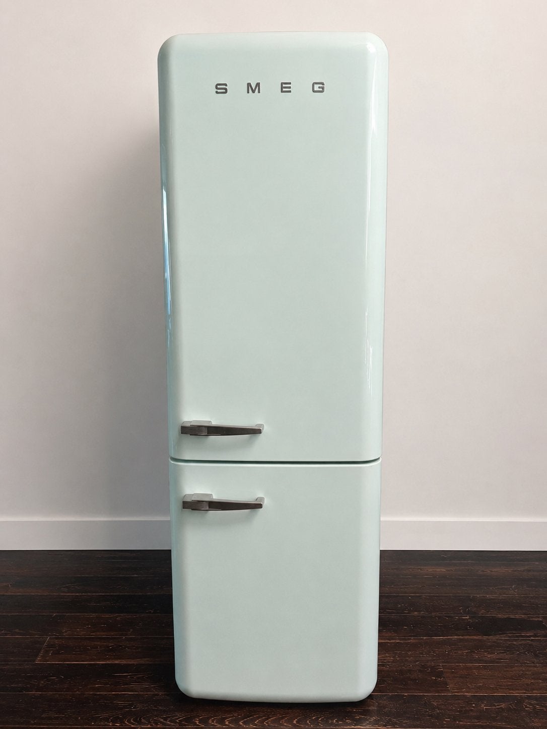 SMEG Retro Koel-vriescombinatie Pastelgroen – defect, Ophalen, 200 liter of meer, 60 cm of meer, Met aparte vriezer