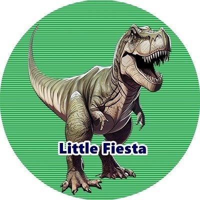lf1243 luxe icing dinosaurus 20cm eetbare taart print topper, Ophalen of Verzenden, Nieuw, Taarten, Versiering