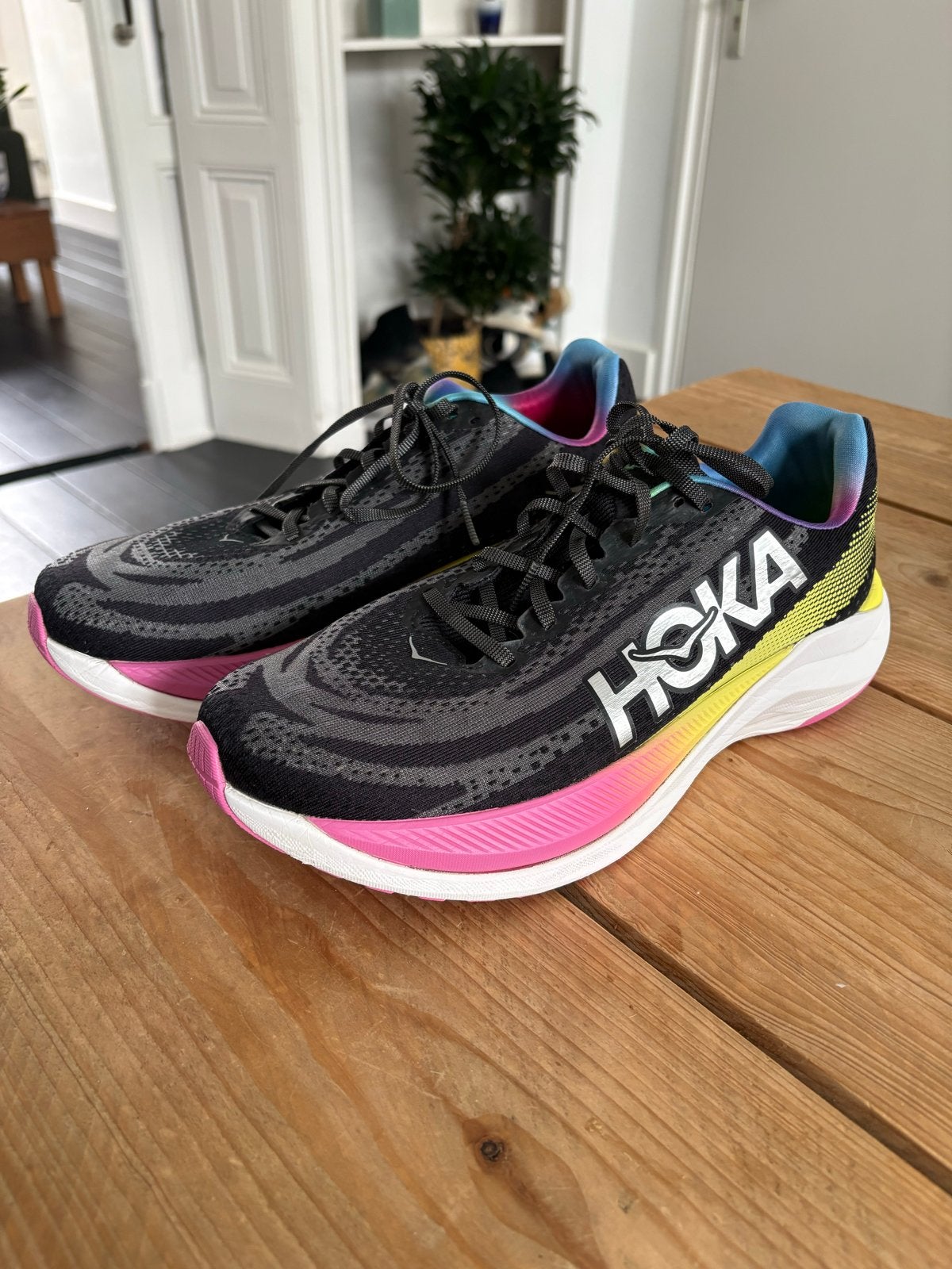 HOKA Mach X hardloopschoenen maat 44 2/3 (US 10,5), Sport en Fitness, Overige merken, Gebruikt, Hardloopschoenen, Ophalen of Verzenden