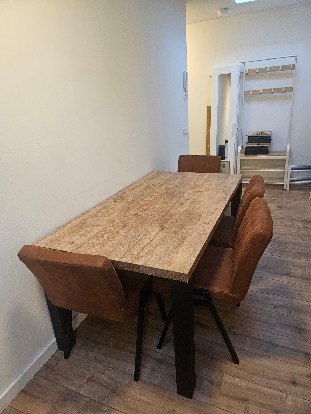 Eettafel met 4 stoelen - Zo goed als nieuw, Huis en Inrichting, Tafels | Eettafels, Gebruikt, 50 tot 100 cm, 100 tot 150 cm, Vier personen