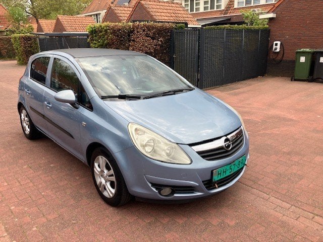 Opel Corsa 1.2 5D 2009 AIRCO/APK/ONDERHOUD/TREKHAAK/NL AUTO, Voorwielaandrijving, Stof, Zwart, 4 cilinders