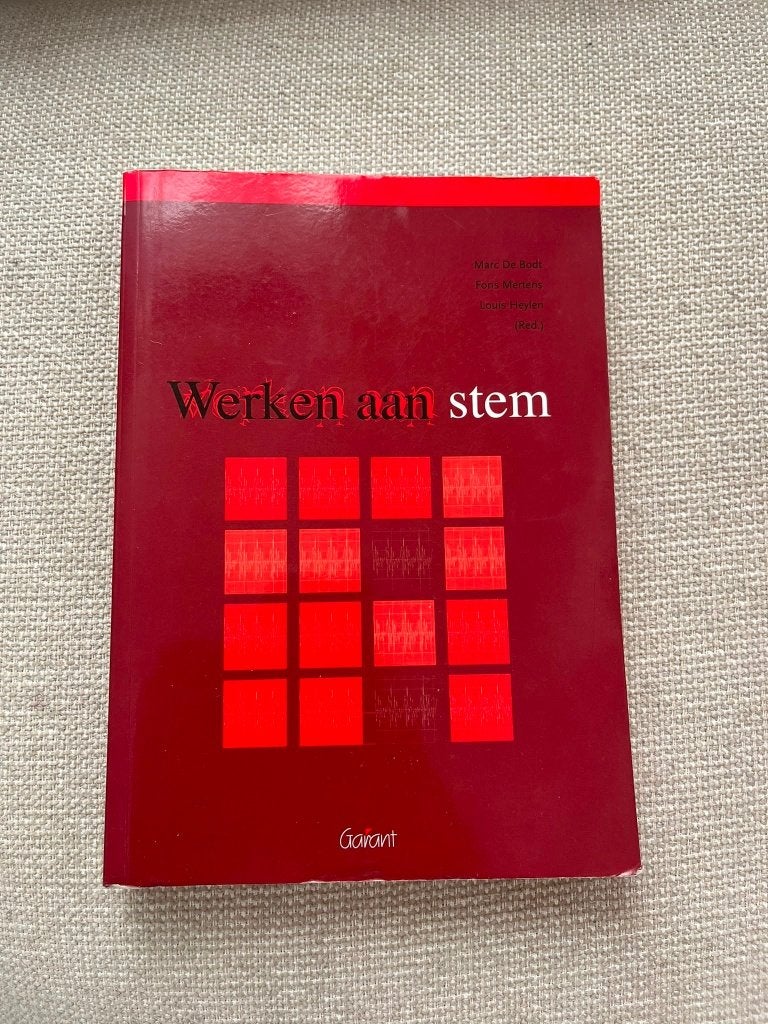 Werken aan stem, Marc De Bodt, Boeken, Verzenden, Gamma, Gelezen, HBO