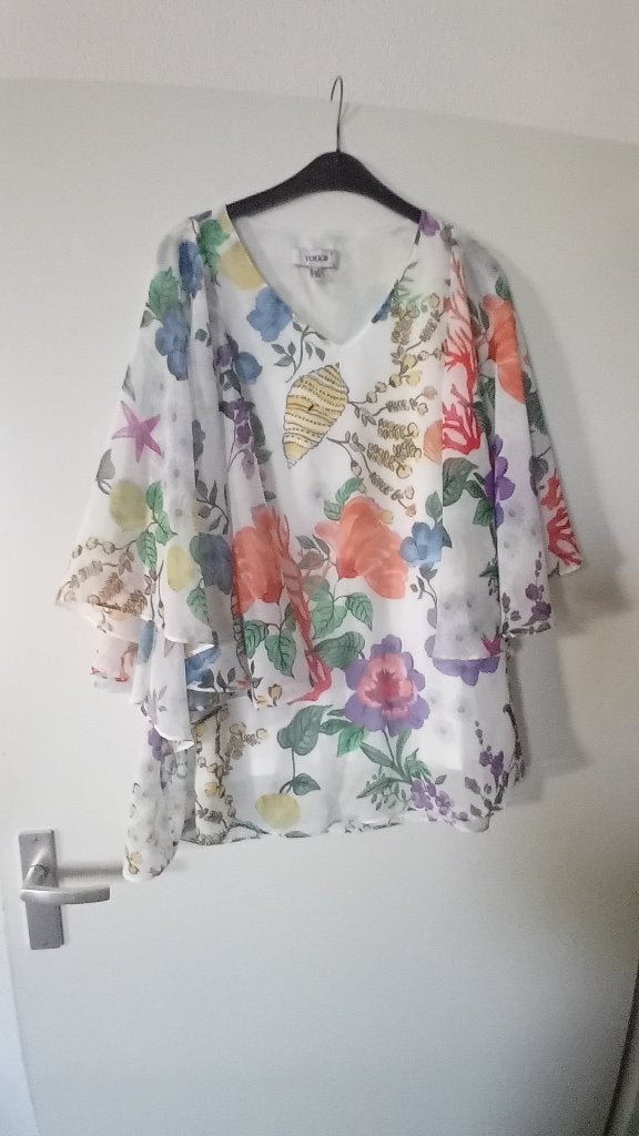 Tuniek Yoek, mt M (42/44), Kleding | Dames, Grote Maten, Yoek, Meerkleurig, Blouse of Tuniek, Ophalen of Verzenden