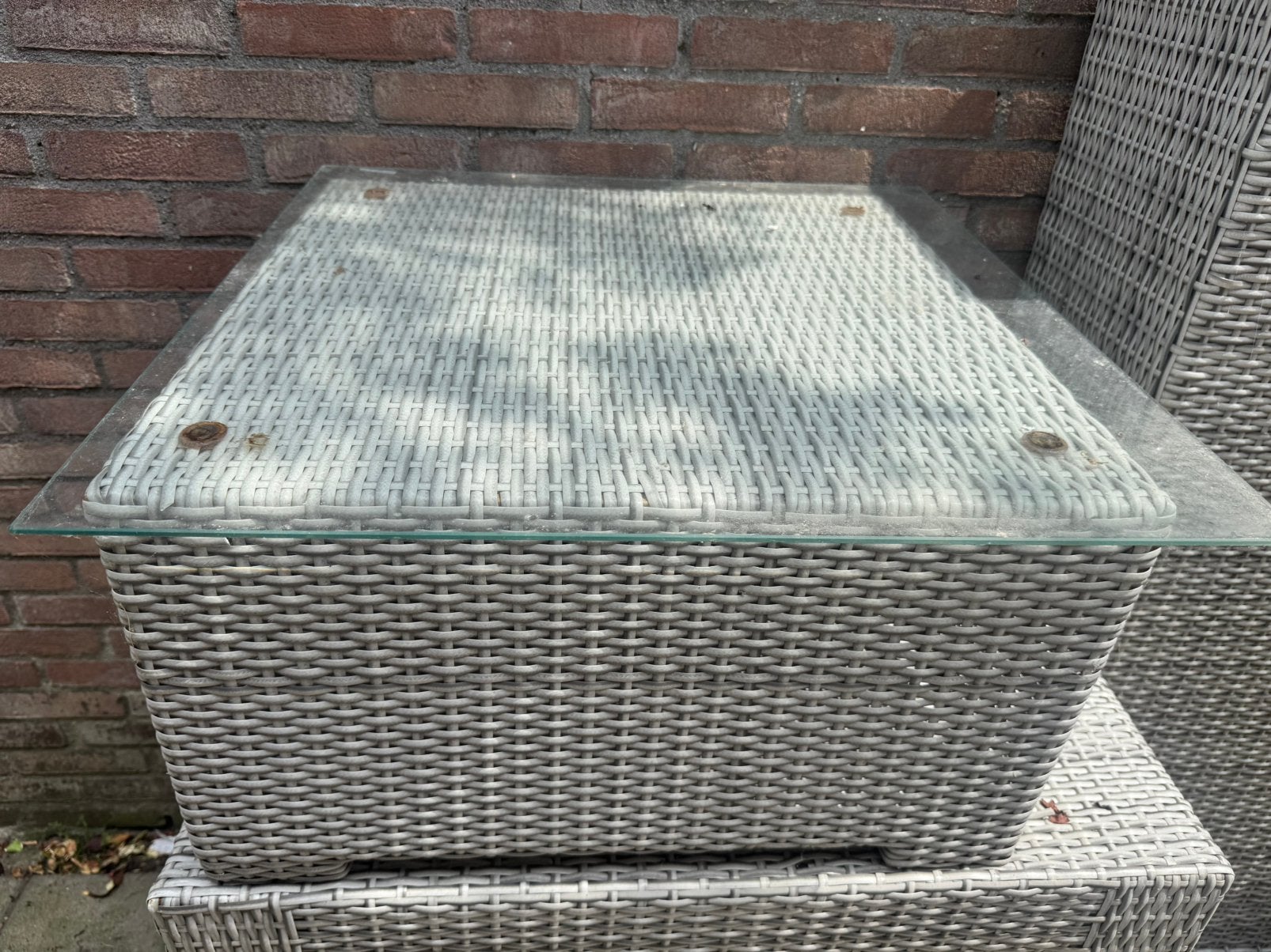 Loungeset antreciet ligt grijs, Tuin en Terras, Tuinmeubel-accessoires, Ophalen, Gebruikt