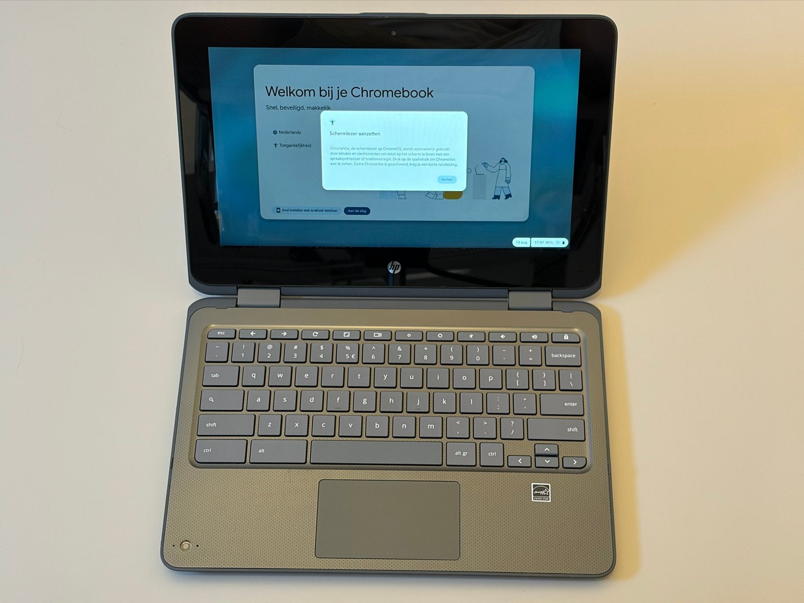 HP Chromebook x360 11 G1 EE, Qwerty, Touchscreen, Ophalen of Verzenden, 32 GB of minder