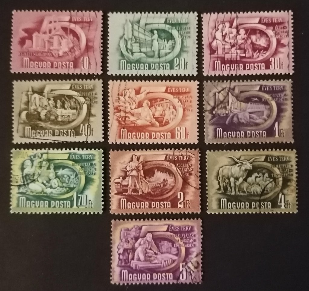 Hongarije (Magyar) nrs. 928B t/m 939B, Postzegels en Munten, Postzegels | Europa | Hongarije, Verzenden, Gestempeld