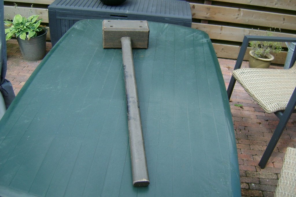 Houten hamer, Doe-het-zelf en Verbouw, Gereedschap | Handgereedschap, Ophalen, Gebruikt, Hamer