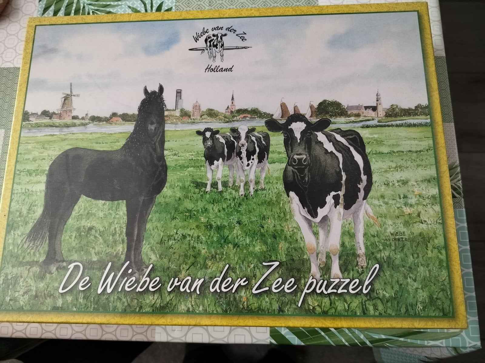 Wiebe van der Zee Puzzel - Hollandse Koeien en Paard, Ophalen of Verzenden, 500 t/m 1500 stukjes, Zo goed als nieuw, Legpuzzel