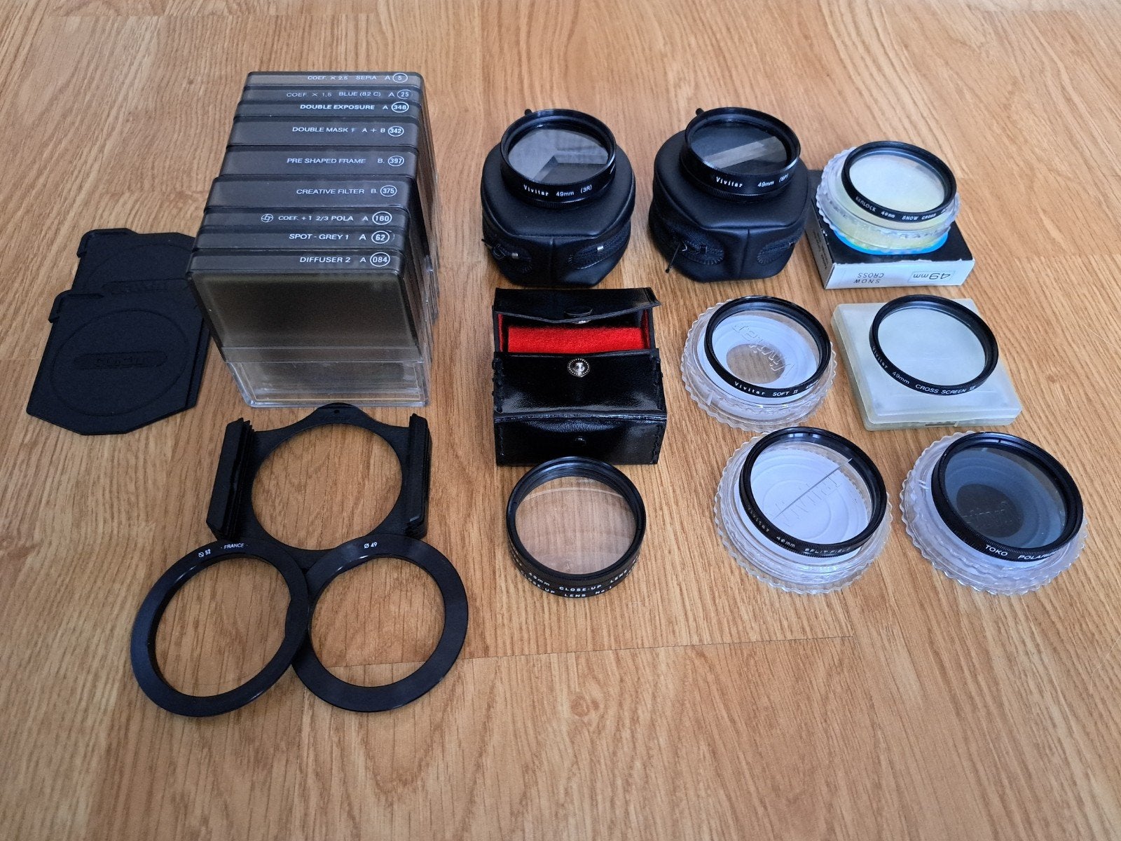 Cokin en Vivitar filterset voor 49mm en 52mm lenzen, Ophalen, Minder dan 50 mm, Zo goed als nieuw, Cokin