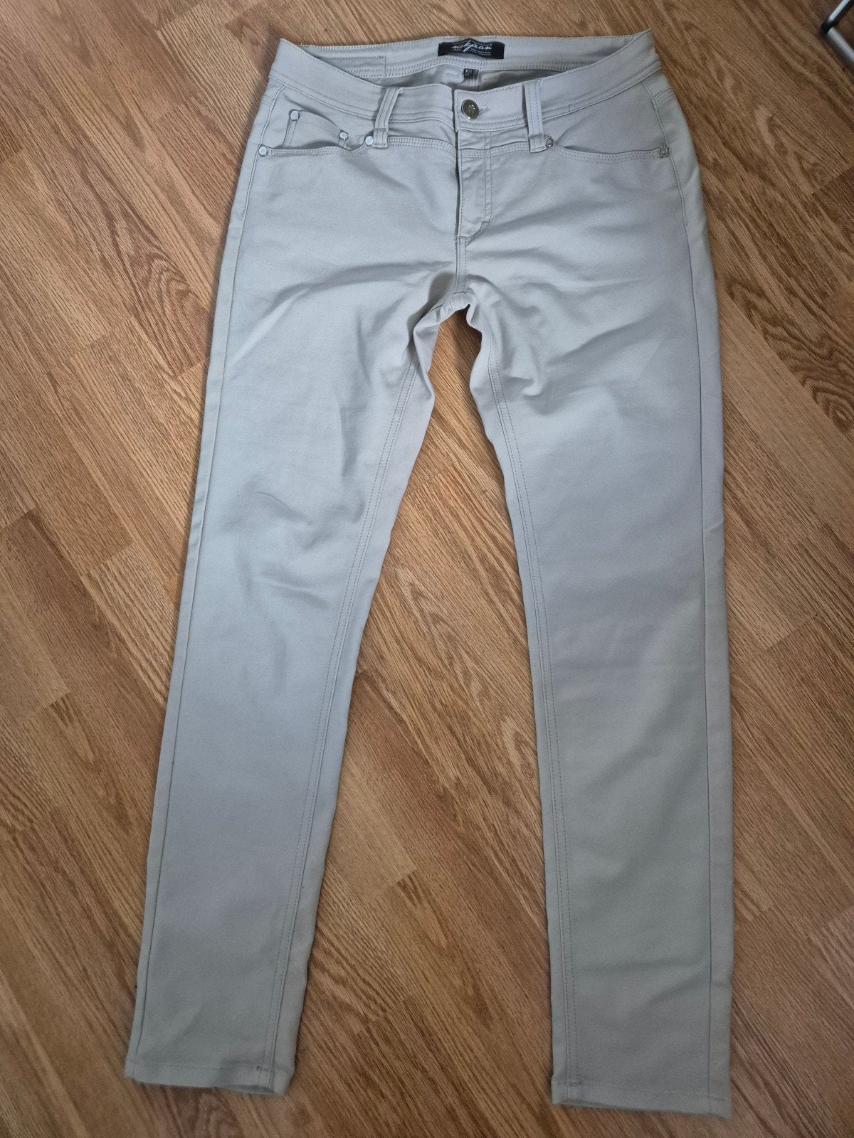 NickJean Slim Fit stretchbroek – beige /zand – maat 40, Maat 38/40 (M), NickJean, Beige, Ophalen of Verzenden