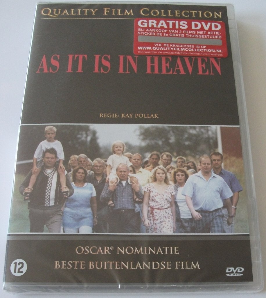 Dvd *** AS IT IS IN HEAVEN *** Quality Film Collection NIEUW, Scandinavië, Drama, Speciale editie, Nederlands