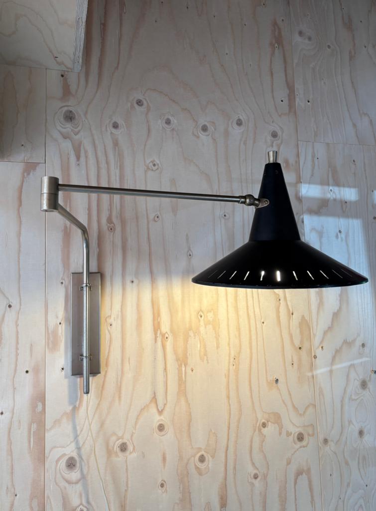 Van Doorn Vintage elleboog- zwenkarm wandlamp, Ophalen, Van Doorn Gispen zwenkarmlamp wandlamp, Culemborg, Van Doorn