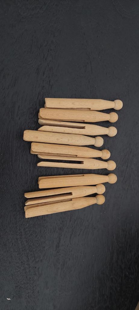 8 OUDE HOUTEN KNIJPERS  - SCHUIF KNIJPERS, Ophalen of Verzenden