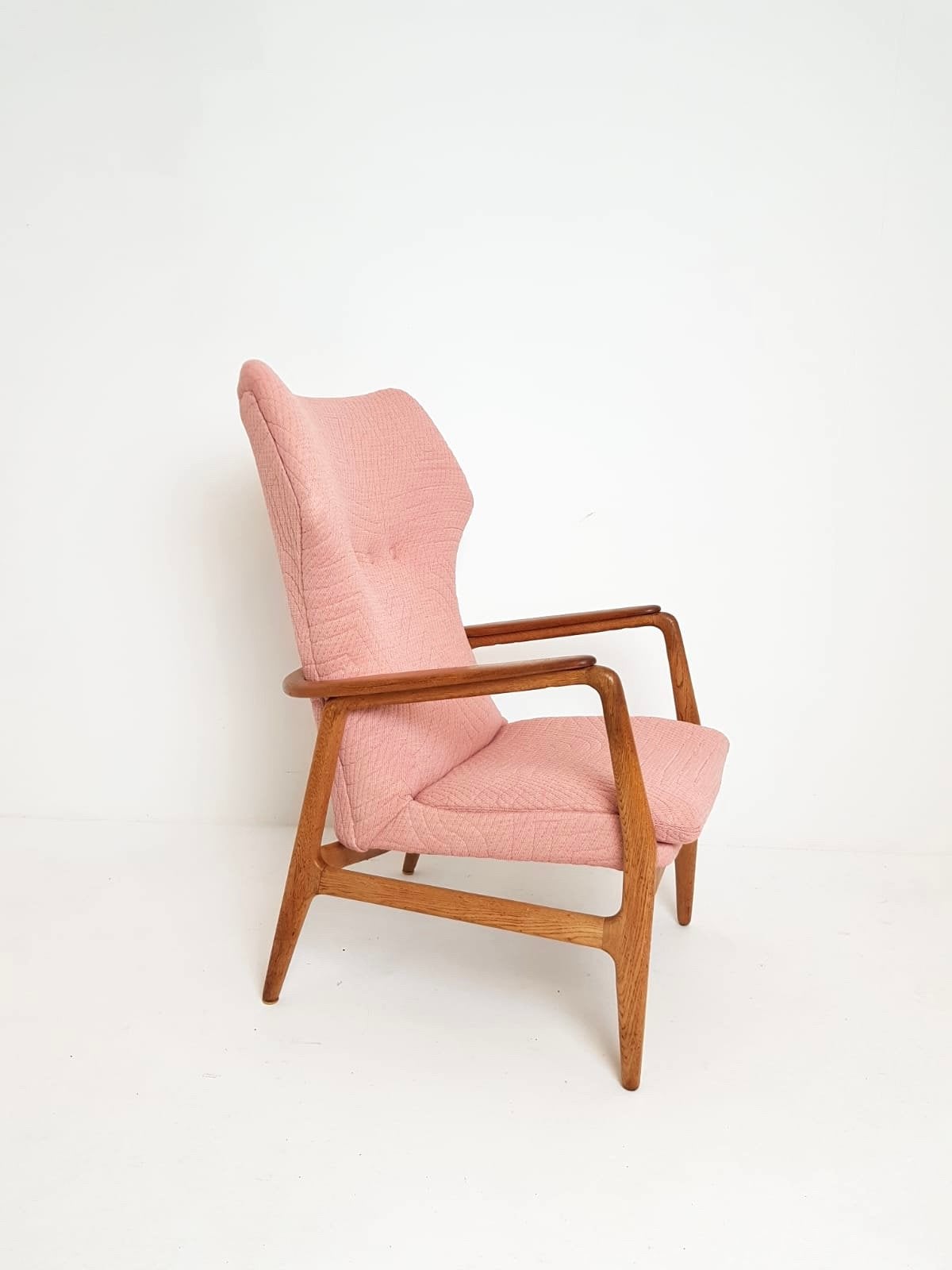 Vintage Bovenkamp fauteuil roze nieuw Kvadrat Febrik, Ophalen of Verzenden, Zo goed als nieuw, Stof, 50 tot 75 cm