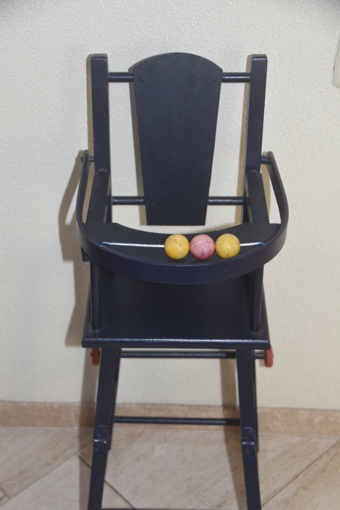 Vintage poppenstoeltje + telraam berenstoel stoelverkleiner, Ophalen of Verzenden, Overige typen