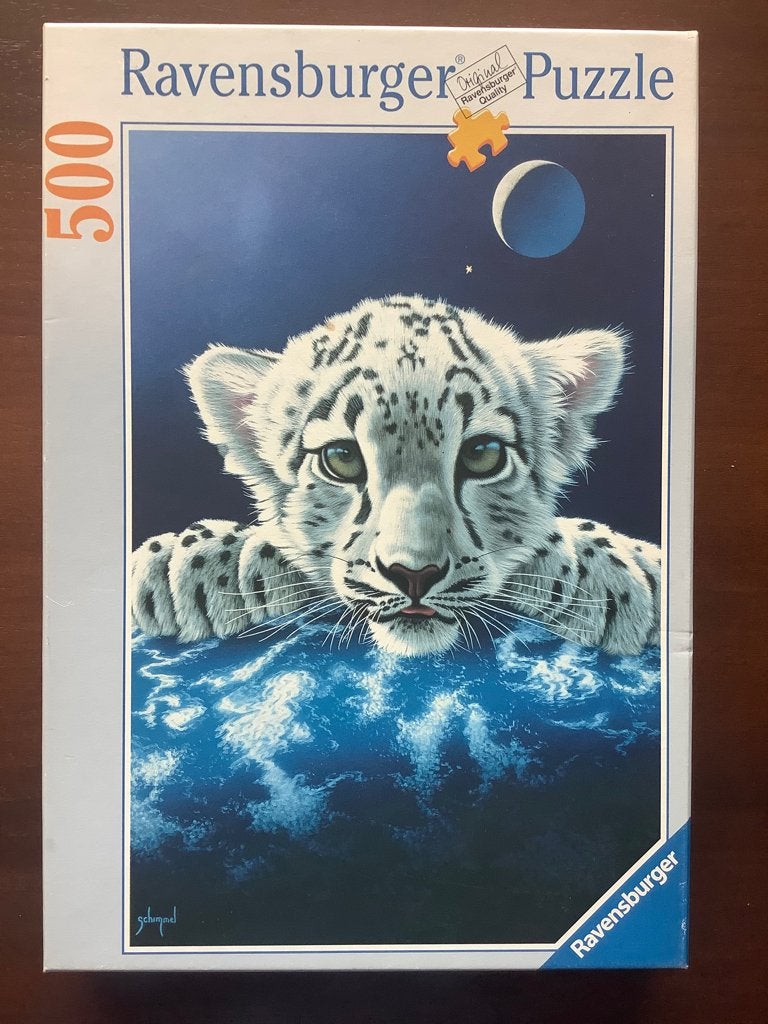 ZGAN puzzel 500 Mijn wereld Schimmel Witte Tijger 100% compl, Ophalen of Verzenden, 500 t/m 1500 stukjes, Zo goed als nieuw, Legpuzzel
