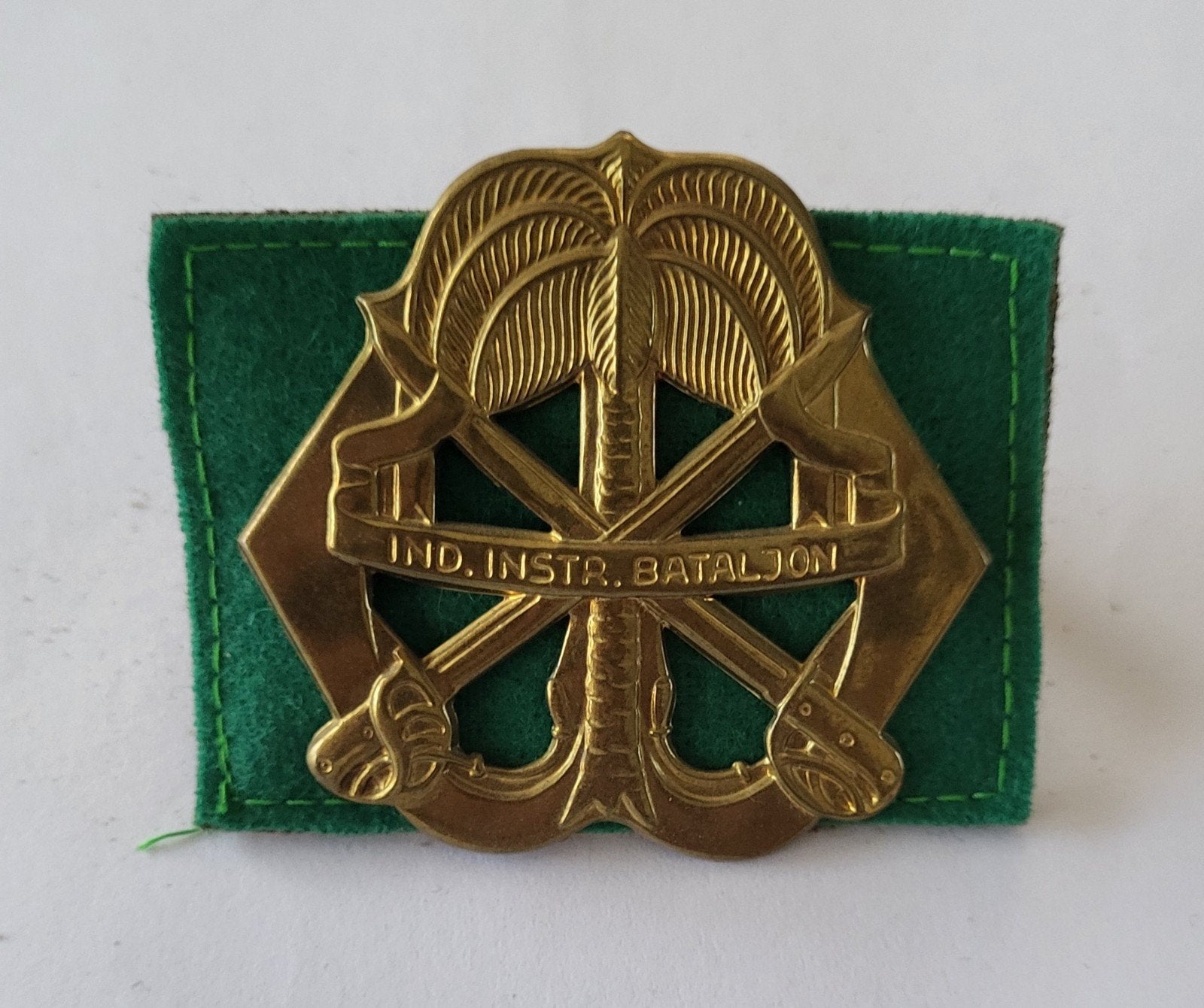 Indisch instructie bataljon met buiglippen, schouderemblemen, Verzamelen, Verzenden, Landmacht, Duitsland, Embleem of Badge